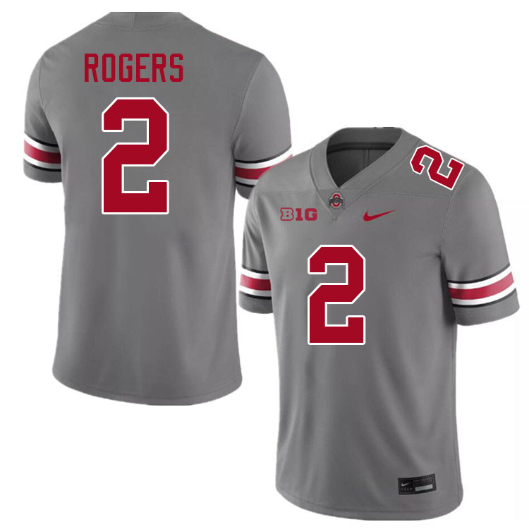 Anthony Rogers Ohio State Buckeyes Jersey College Football Uniforms-Grey